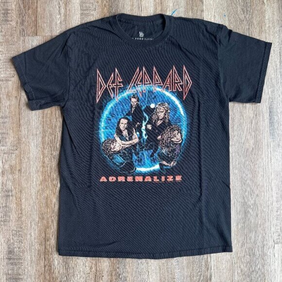 Def Leppard The Adrenalize Tour T-Shirt - Junk Food Clothing Band Tee - Picture 1 of 4
